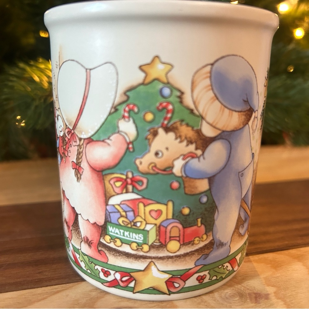 ⭐️🩷Vintage 1990 Watkins Country Kids Mug 💕Christmas is Love❤️🎄